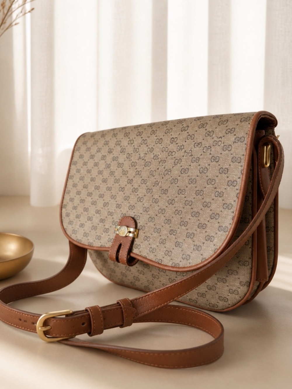 Authentic Gucci Leather Crossbody/Shoulder Bag.